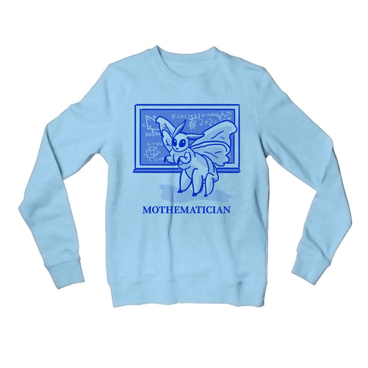 printed mothematician sweatshirt upper winterwear printed graphic stylish buy online united states usa the banyan tee tbt men women girls boys unisex baby blue
