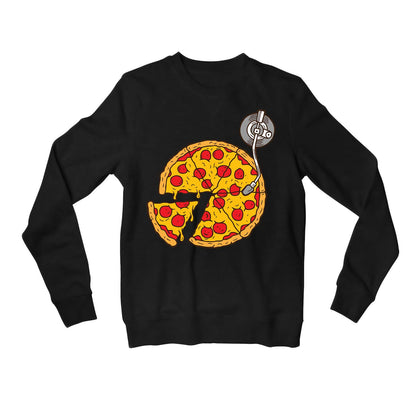 printed musical slice sweatshirt upper winterwear printed graphic stylish buy online united states usa the banyan tee tbt men women girls boys unisex black