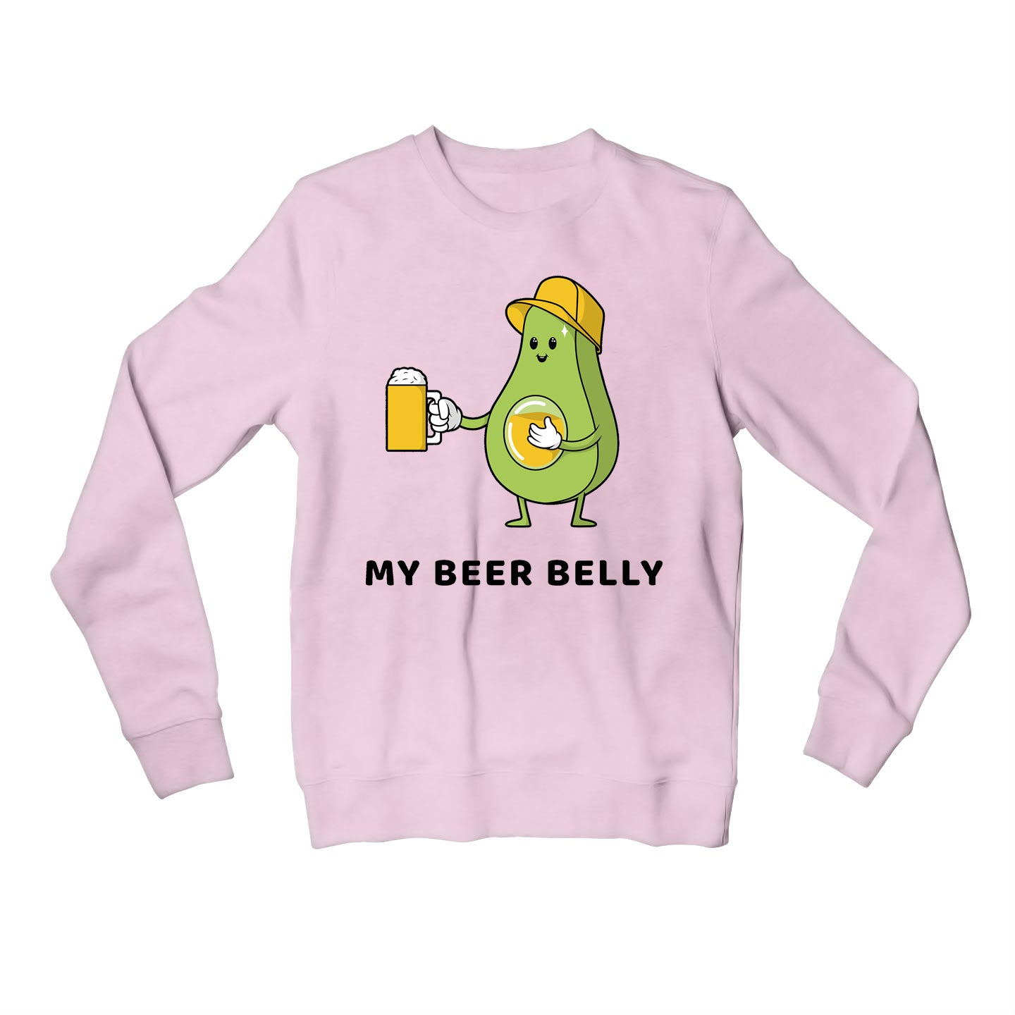 printed my beer belly sweatshirt upper winterwear printed graphic stylish buy online united states usa the banyan tee tbt men women girls boys unisex baby pink