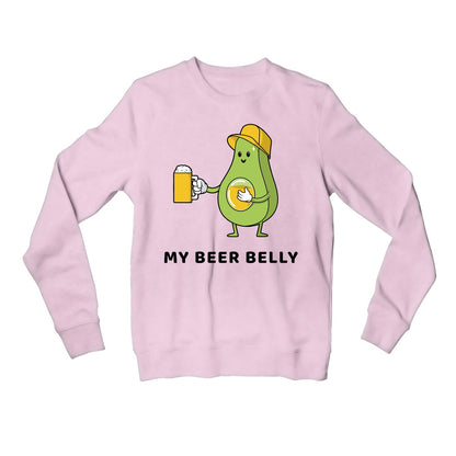 printed my beer belly sweatshirt upper winterwear printed graphic stylish buy online united states usa the banyan tee tbt men women girls boys unisex baby pink