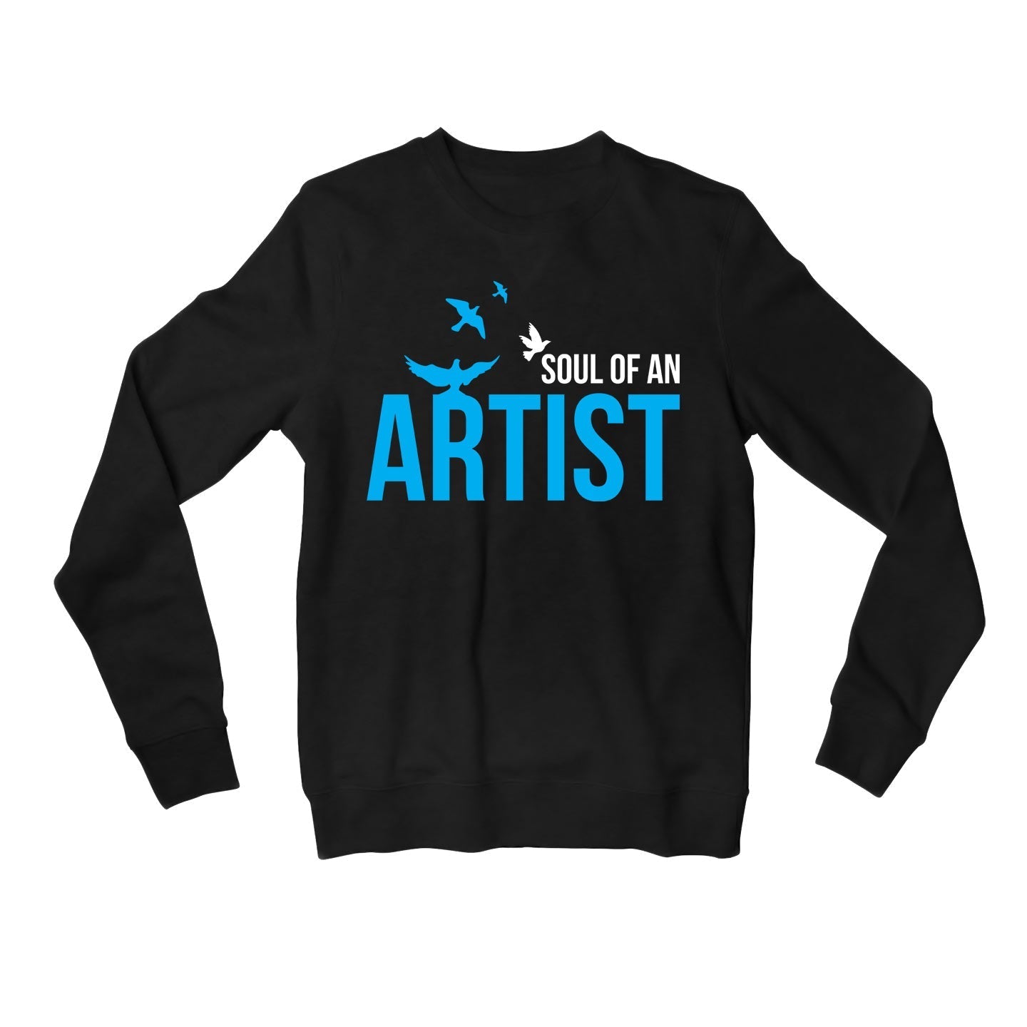 printed soul of an artist sweatshirt upper winterwear printed graphic stylish buy online united states usa the banyan tee tbt men women girls boys unisex black