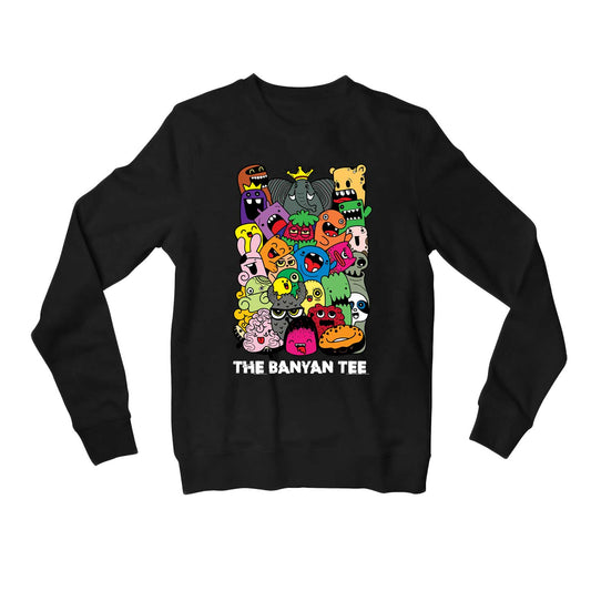 printed the banyan tee sweatshirt upper winterwear printed graphic stylish buy online united states usa the banyan tee tbt men women girls boys unisex black
