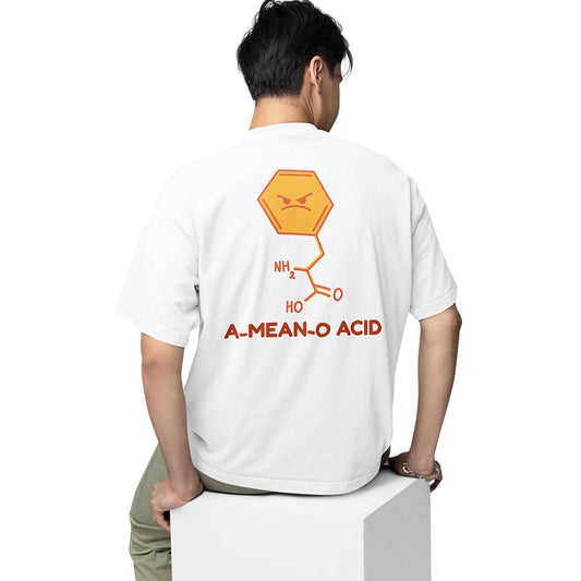 graphic printed oversized t shirt - a mean o acid white buy online india the banyan tee tbt men women girls boys unisex