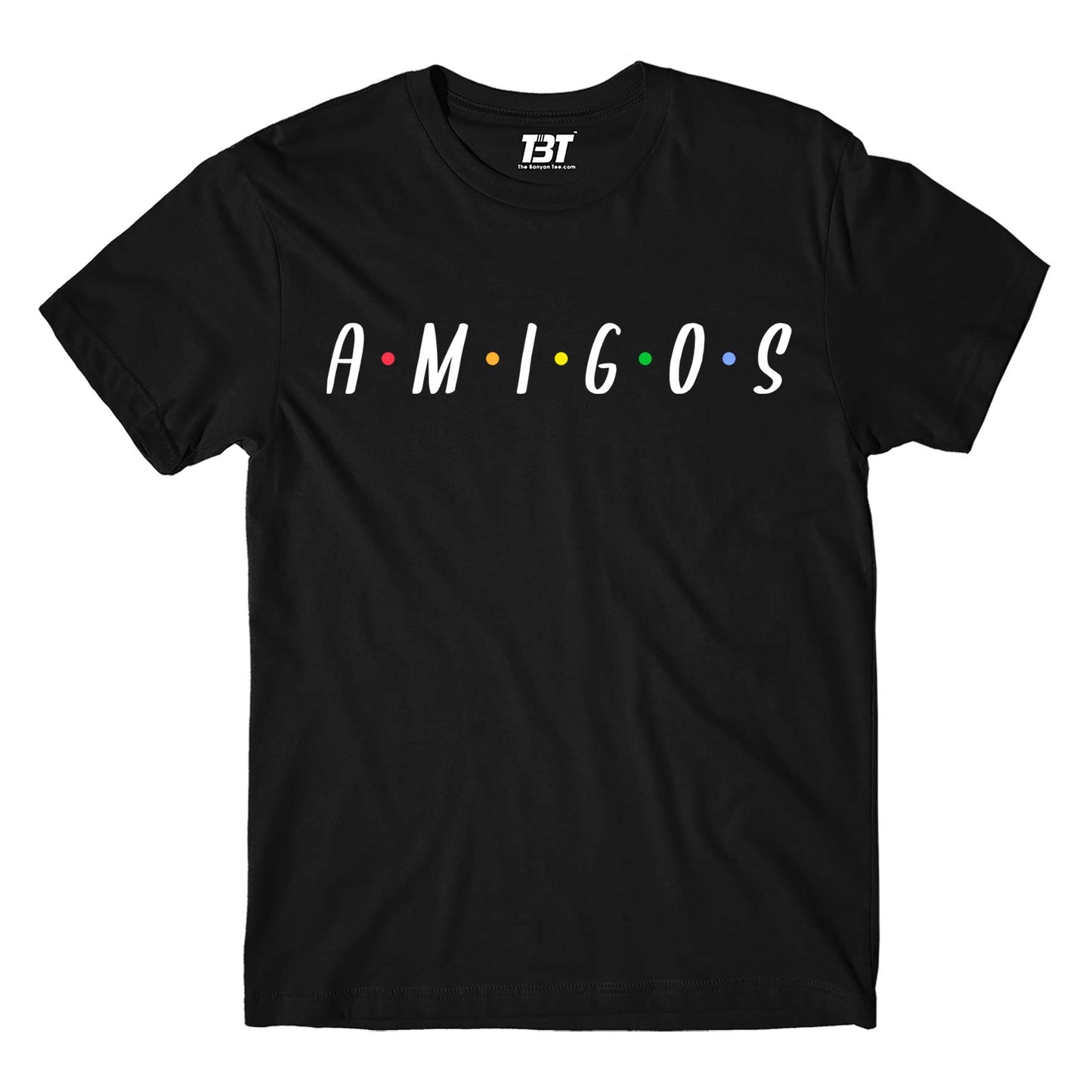 printed amigos t-shirt printed graphic stylish buy online united states of america usa the banyan tee tbt men women girls boys unisex black