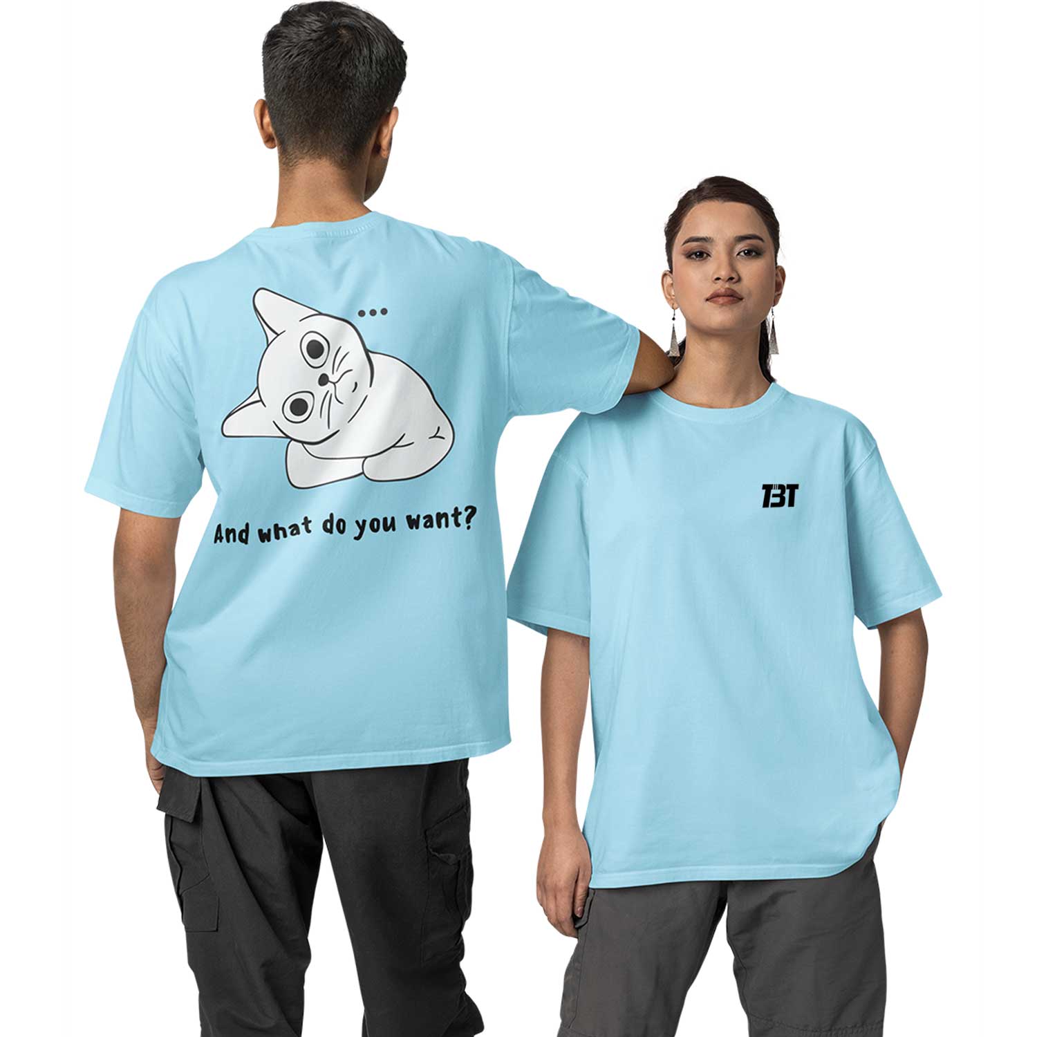 graphic printed oversized t shirt - what do you want baby blue buy online india the banyan tee tbt men women girls boys unisex