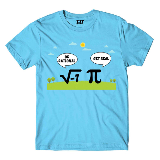printed be rational t-shirt printed graphic stylish buy online united states of america usa the banyan tee tbt men women girls boys unisex turquoise