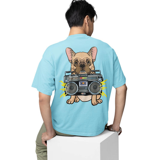 graphic printed oversized t shirt - woof box baby blue buy online india the banyan tee tbt men women girls boys unisex