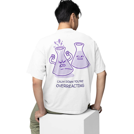 graphic printed oversized t shirt - overreacting white buy online india the banyan tee tbt men women girls boys unisex