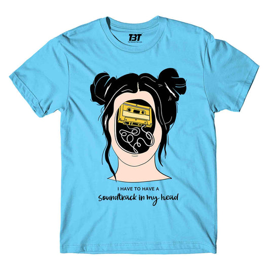 printed soundtrack in my head t-shirt printed graphic stylish buy online united states of america usa the banyan tee tbt men women girls boys unisex turquoise