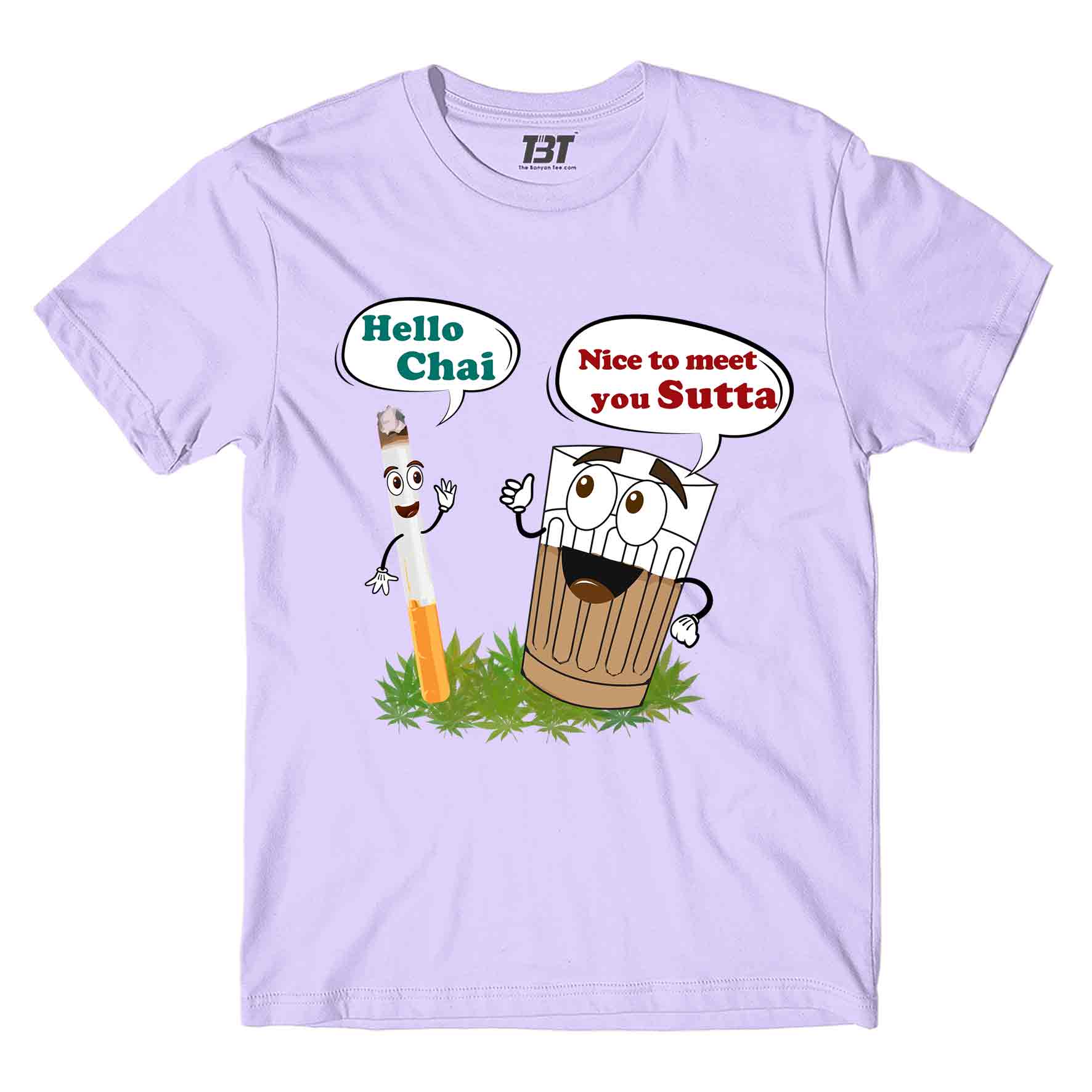 printed chai sutta t-shirt printed graphic stylish buy online united states of america usa the banyan tee tbt men women girls boys unisex lavender