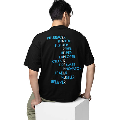 graphic printed oversized t shirt -  entrepreneur black buy online india the banyan tee tbt men women girls boys unisex