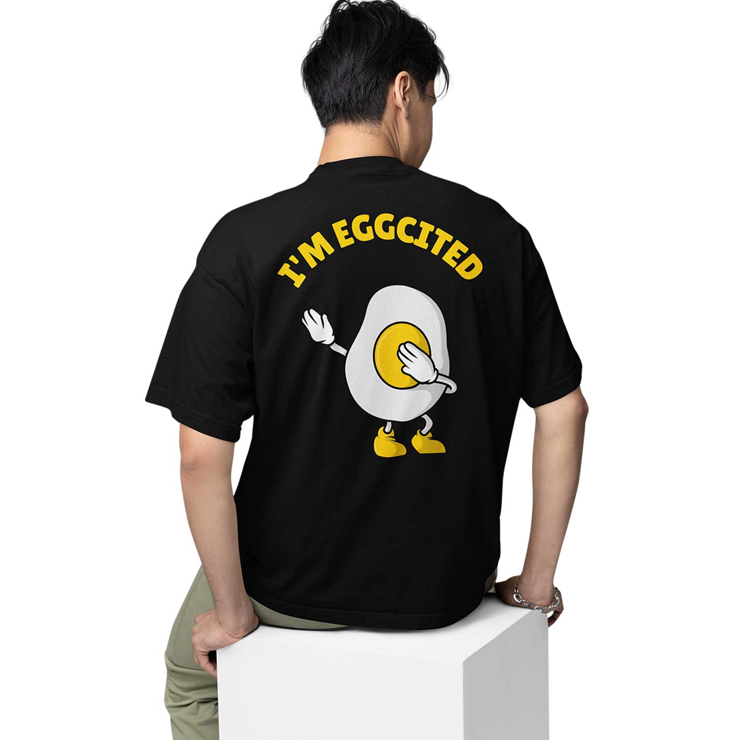 graphic printed oversized t shirt -  eggcited black buy online india the banyan tee tbt men women girls boys unisex