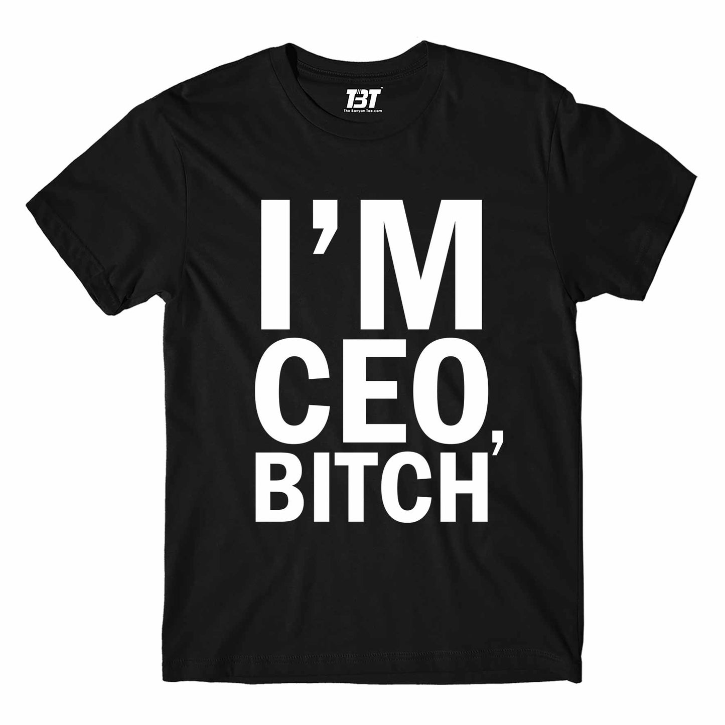 printed i'm ceo t-shirt printed graphic stylish buy online united states of america usa the banyan tee tbt men women girls boys unisex black