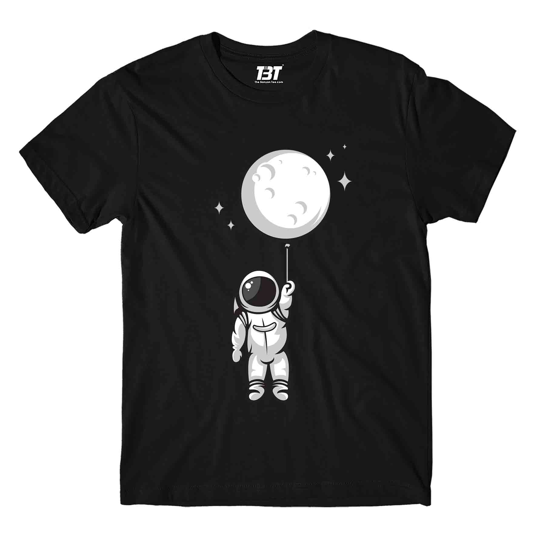 printed moon balloon t-shirt printed graphic stylish buy online united states of america usa the banyan tee tbt men women girls boys unisex black