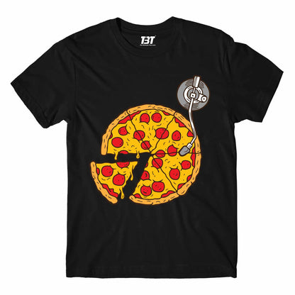 printed musical slice t-shirt printed graphic stylish buy online united states of america usa the banyan tee tbt men women girls boys unisex black