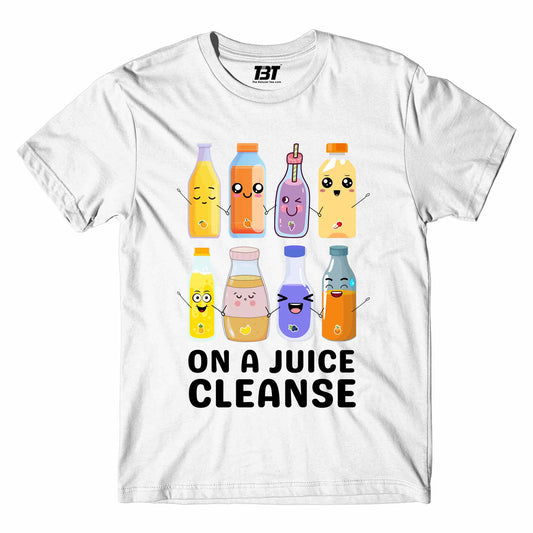 printed on a juice cleanse t-shirt printed graphic stylish buy online united states of america usa the banyan tee tbt men women girls boys unisex white