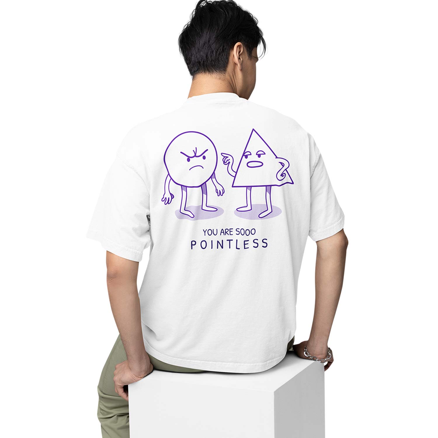 graphic printed oversized t shirt - pointless white buy online india the banyan tee tbt men women girls boys unisex