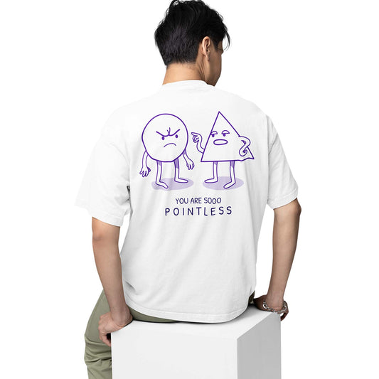 graphic printed oversized t shirt - pointless white buy online india the banyan tee tbt men women girls boys unisex