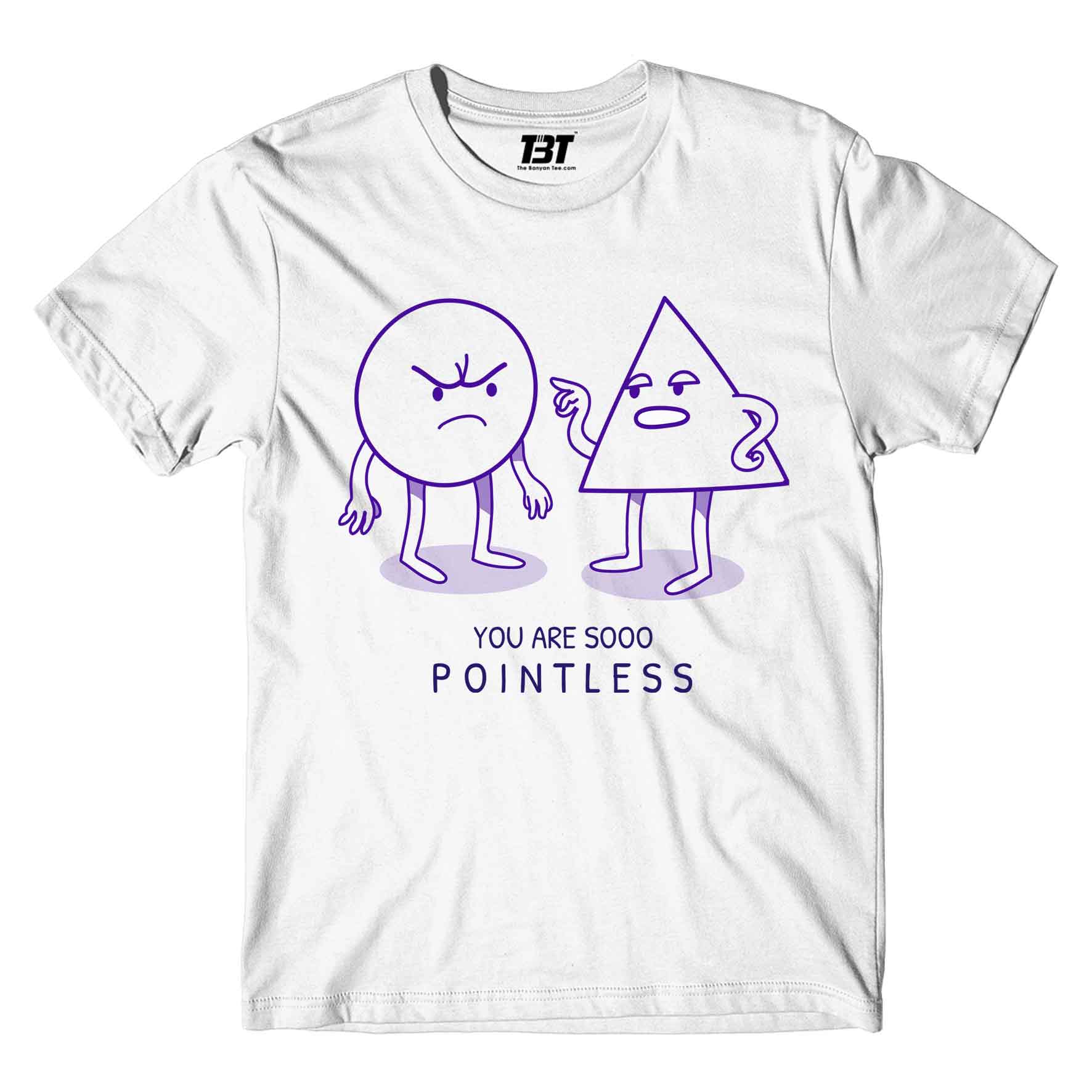 printed pointless t-shirt printed graphic stylish buy online united states of america usa the banyan tee tbt men women girls boys unisex white