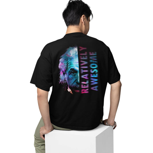 graphic printed oversized t shirt -relatively awesome black buy online india the banyan tee tbt men women girls boys unisex