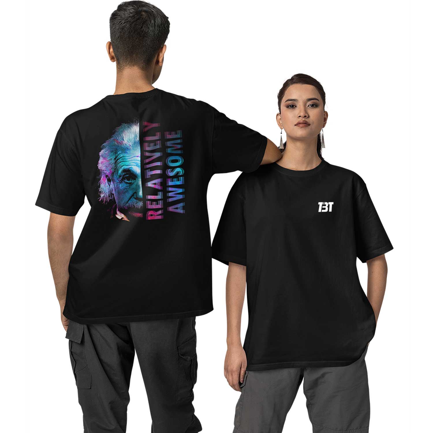 graphic printed oversized t shirt -relatively awesome black buy online india the banyan tee tbt men women girls boys unisex