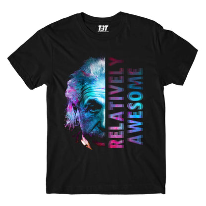 printed relatively awesome t-shirt printed graphic stylish buy online united states of america usa the banyan tee tbt men women girls boys unisex black