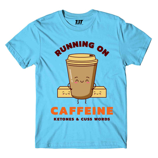printed caffeine, ketones & cuss words t-shirt printed graphic stylish buy online united states of america usa the banyan tee tbt men women girls boys unisex turquoise 