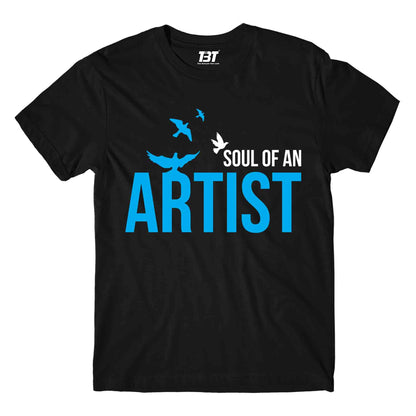 printed soul of an artist t-shirt printed graphic stylish buy online united states of america usa the banyan tee tbt men women girls boys unisex black