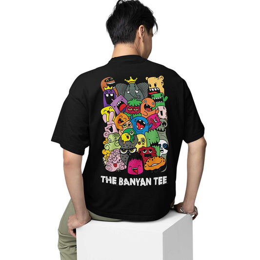 graphic printed oversized t shirt -the banyan tee black buy online india the banyan tee tbt men women girls boys unisex