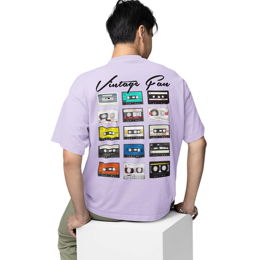graphic printed oversized t shirt - vintage fan lavender buy online india the banyan tee tbt men women girls boys unisex