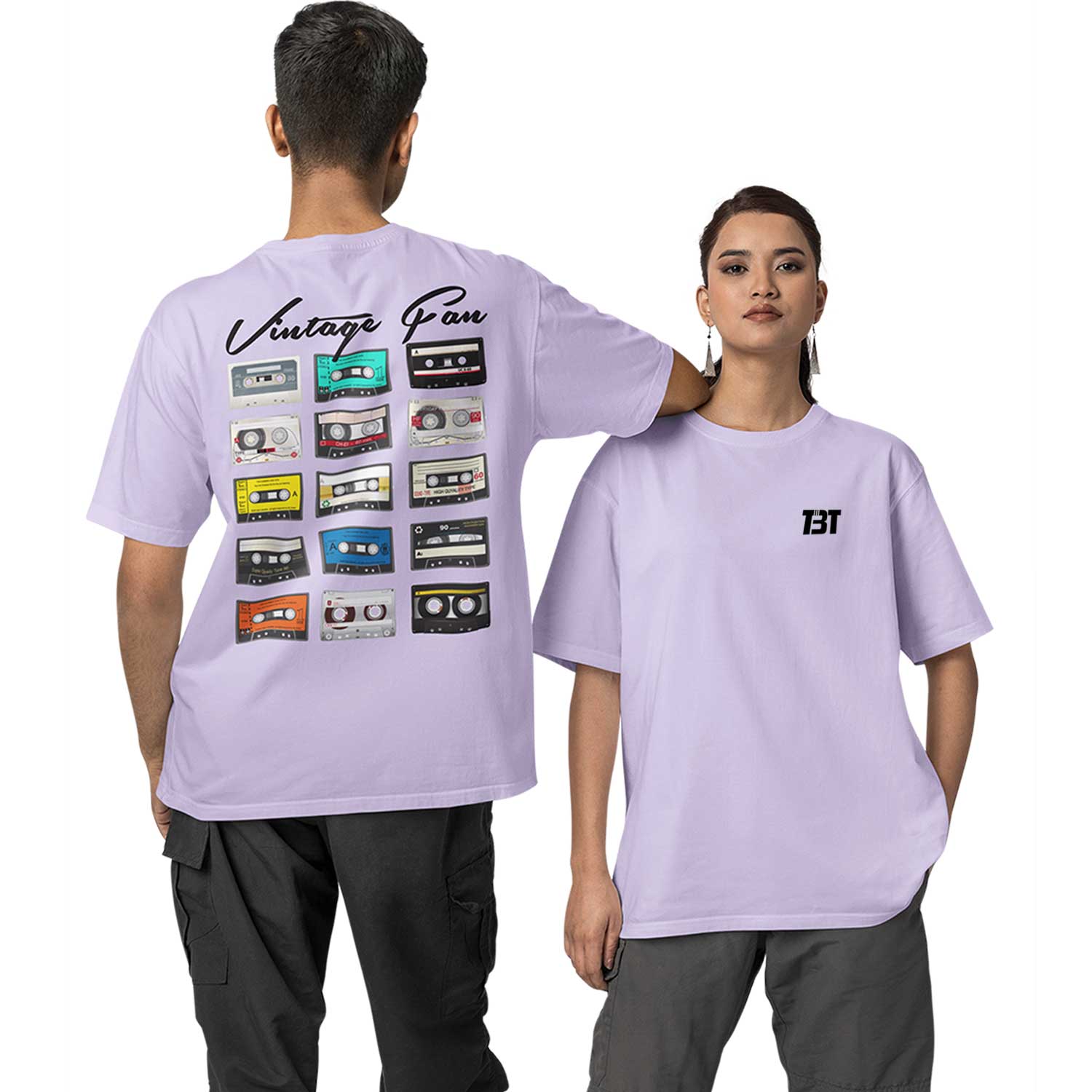 graphic printed oversized t shirt - vintage fan lavender buy online india the banyan tee tbt men women girls boys unisex