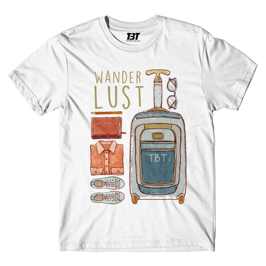 printed wanderlust t-shirt printed graphic stylish buy online united states of america usa the banyan tee tbt men women girls boys unisex white