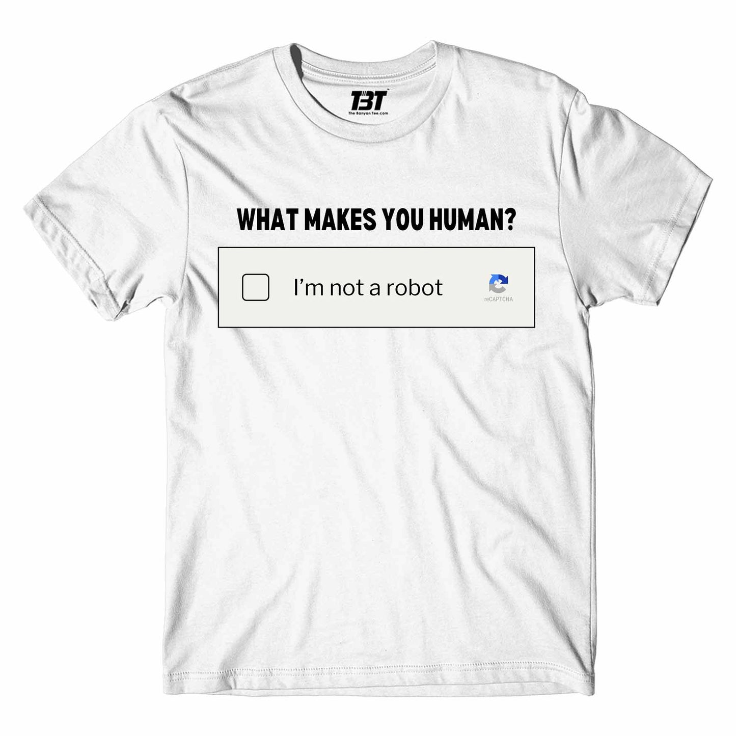 printed what makes you human t-shirt printed graphic stylish buy online united states of america usa the banyan tee tbt men women girls boys unisex white