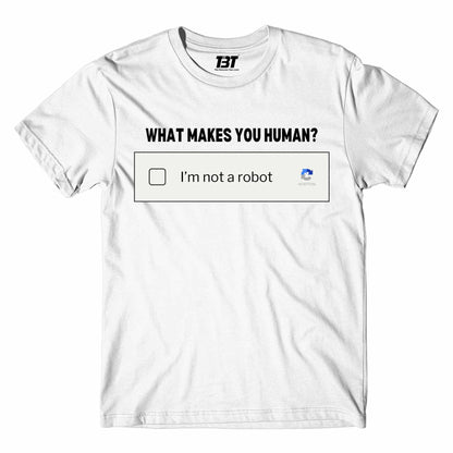 printed what makes you human t-shirt printed graphic stylish buy online united states of america usa the banyan tee tbt men women girls boys unisex white