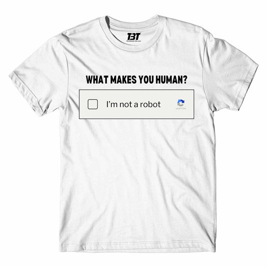 printed what makes you human t-shirt printed graphic stylish buy online united states of america usa the banyan tee tbt men women girls boys unisex white