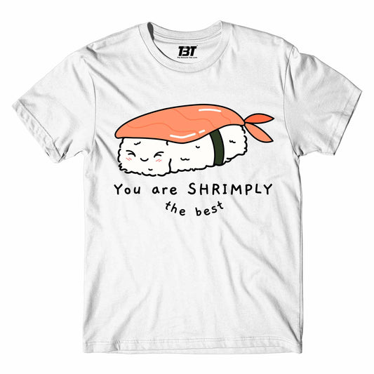 printed shrimply the best t-shirt printed graphic stylish buy online united states of america usa the banyan tee tbt men women girls boys unisex white