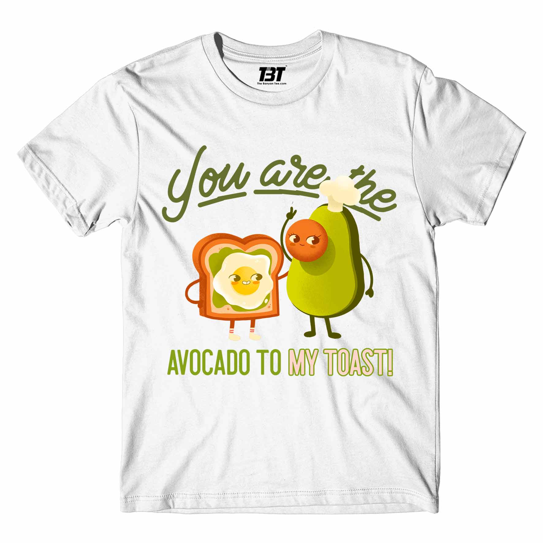 printed avocado to my toast t-shirt printed graphic stylish buy online united states of america usa the banyan tee tbt men women girls boys unisex white