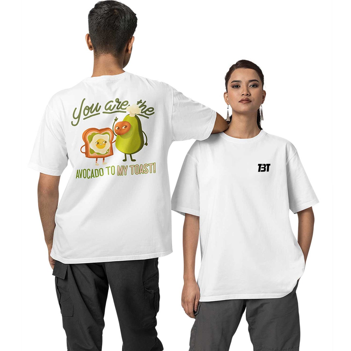 graphic printed oversized t shirt - avocado to my toast white buy online india the banyan tee tbt men women girls boys unisex
