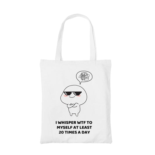printed 20 times a day tote bag cotton printed printed graphic stylish buy online united states usa the banyan tee tbt men women girls boys unisex
