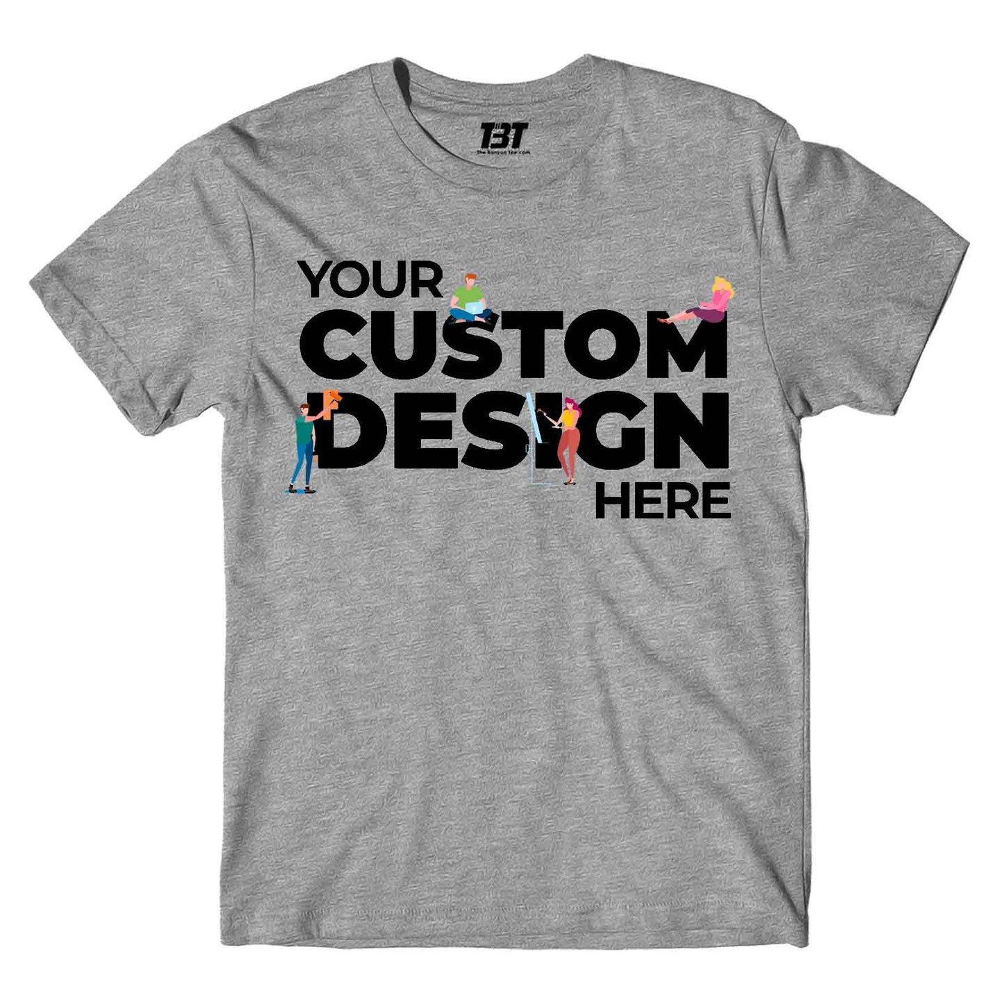 custom t shirt customized tee by the banyan tee gray grey melange