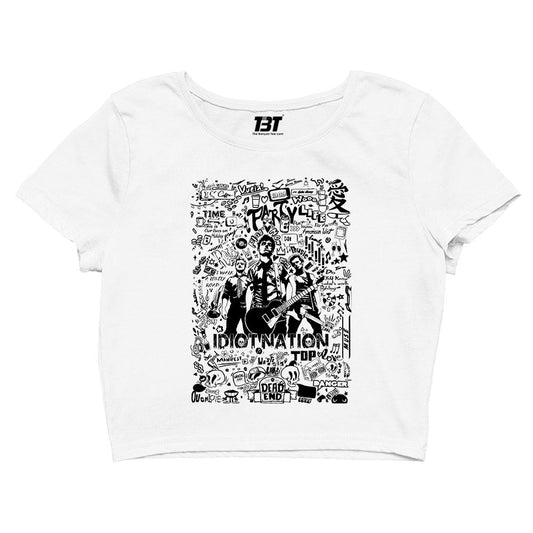 green day boulevard of broken scribbles crop top music band buy online united states of america usa the banyan tee tbt men women girls boys unisex s