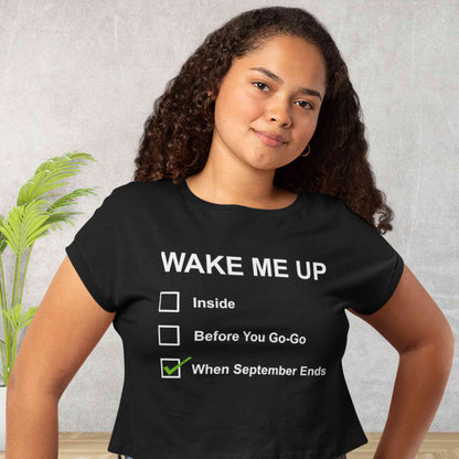green day wake me up when september ends crop top music band buy online united states of america usa the banyan tee tbt men women girls boys unisex navy