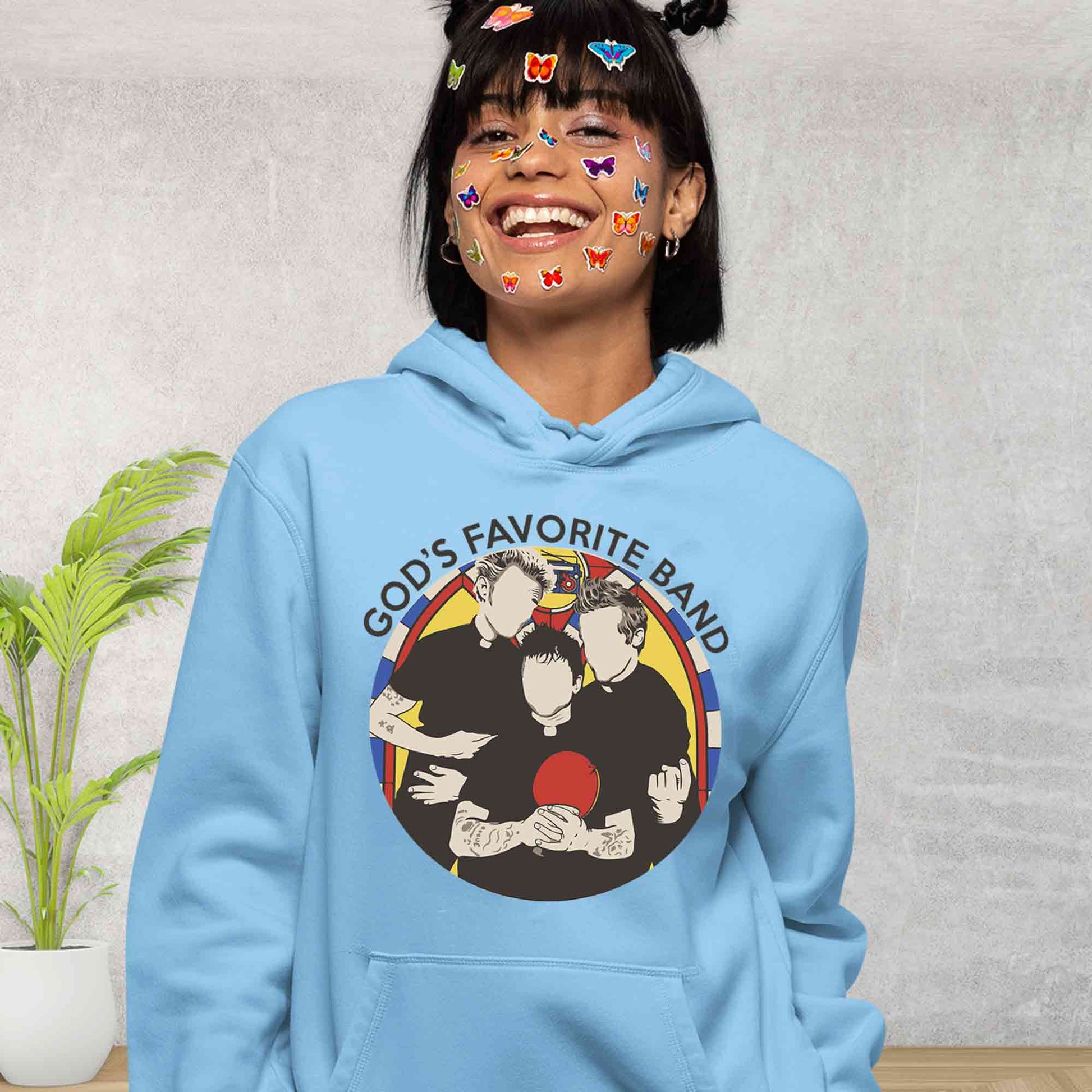 green day god's favorite band hoodie hooded sweatshirt winterwear music band buy online united states usa the banyan tee tbt men women girls boys unisex gray