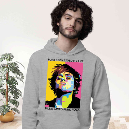 green day punk rock saved my life hoodie hooded sweatshirt winterwear music band buy online united states usa the banyan tee tbt men women girls boys unisex gray