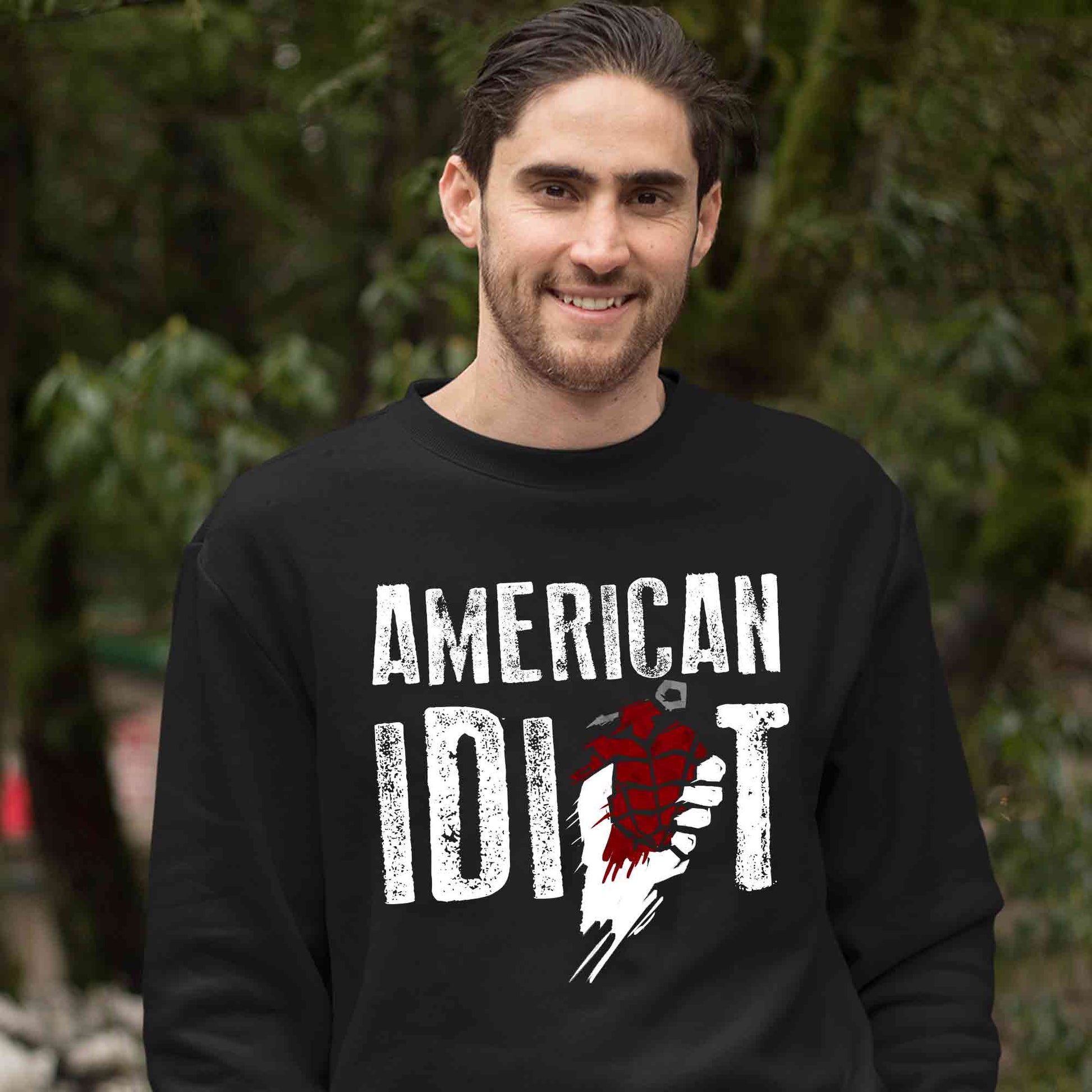 green day american idiot sweatshirt upper winterwear music band buy online united states usa the banyan tee tbt men women girls boys unisex black