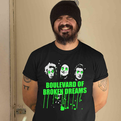 green day boulevard of broken dreams t-shirt music band buy online united states of america usa the banyan tee tbt men women girls boys unisex black