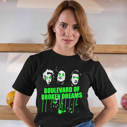 green day boulevard of broken dreams t-shirt music band buy online united states of america usa the banyan tee tbt men women girls boys unisex black
