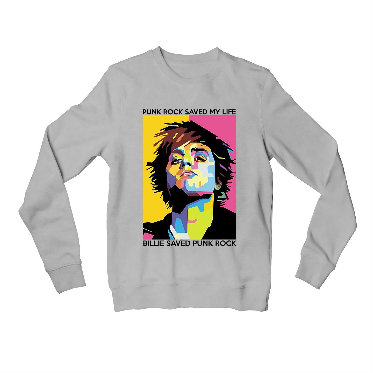 green day punk rock saved my life sweatshirt upper winterwear music band buy online united states usa the banyan tee tbt men women girls boys unisex gray