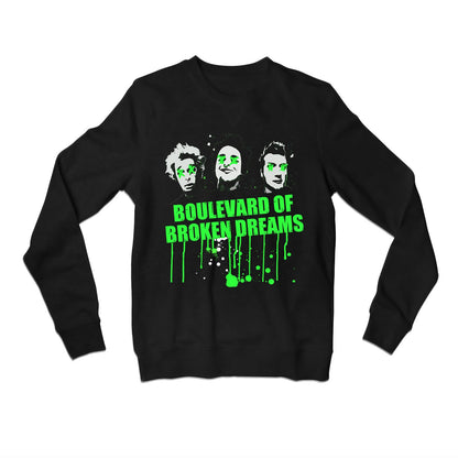 green day boulevard of broken dreams sweatshirt upper winterwear music band buy online united states usa the banyan tee tbt men women girls boys unisex black