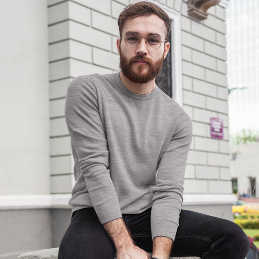 Plain Grey Melange Sweatshirt The Banyan Tee weatshirts and hoodies for men for women